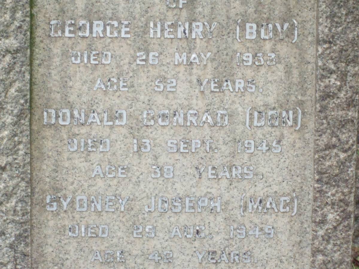 MACGREGOR George Henry -1933 :: MACGREGOR Donald Conrad -1945 :: MACGREGOR Sydney Joseph -1946