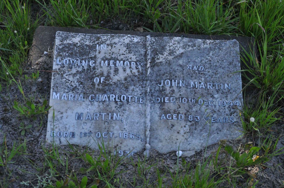 MARTIN John -1944 &amp; Maria Charlotte 1865-1936