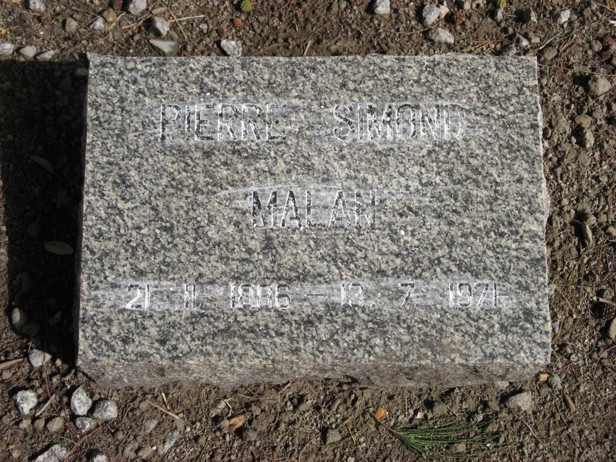 MALAN Pierre Simond 1886-1971
