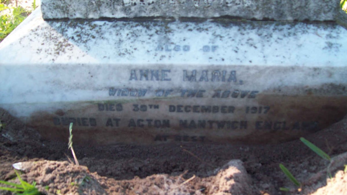 MARSHALL Anne Maria  -1917