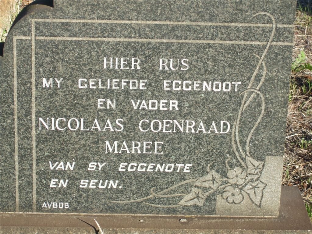 MAREE Nicolaas Coenraad