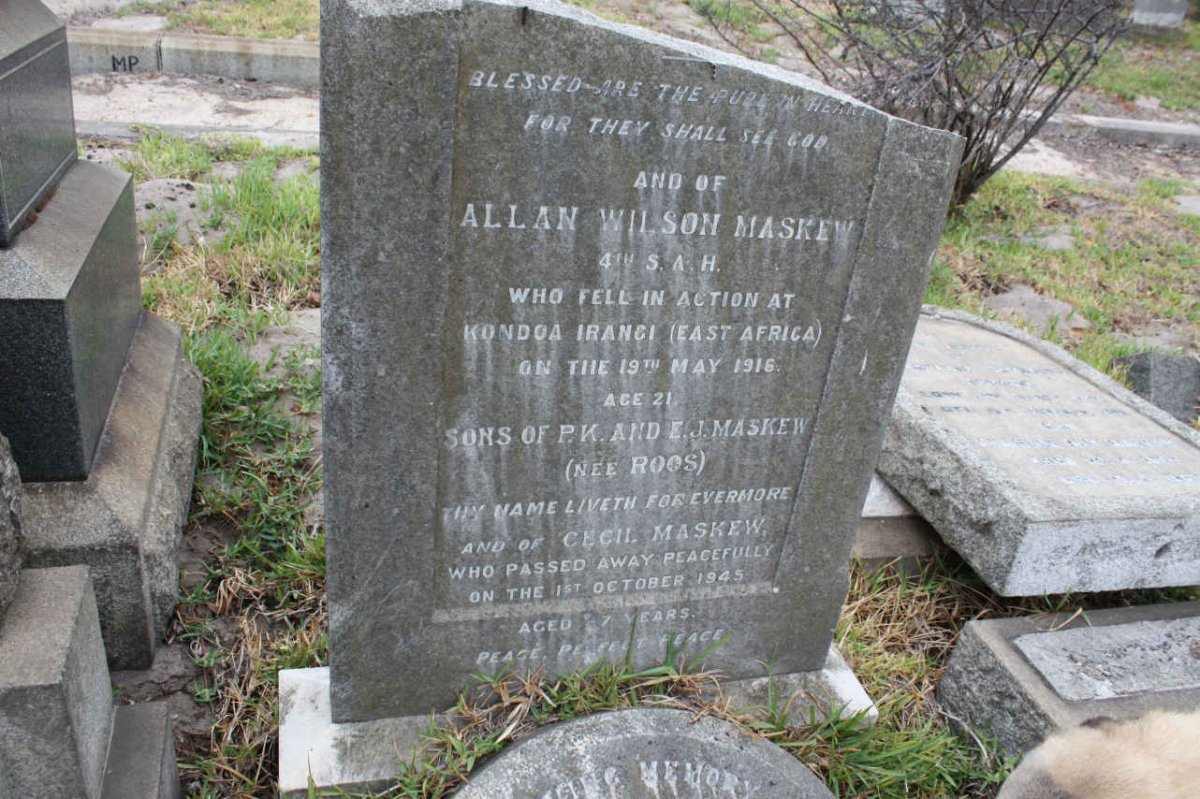 MASKEW Allan Wilson -1916 :: MASKEW ?? :: MASKEW Cecil -1945