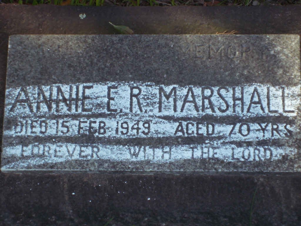 MARSHALL Annie E.R.  -1949 