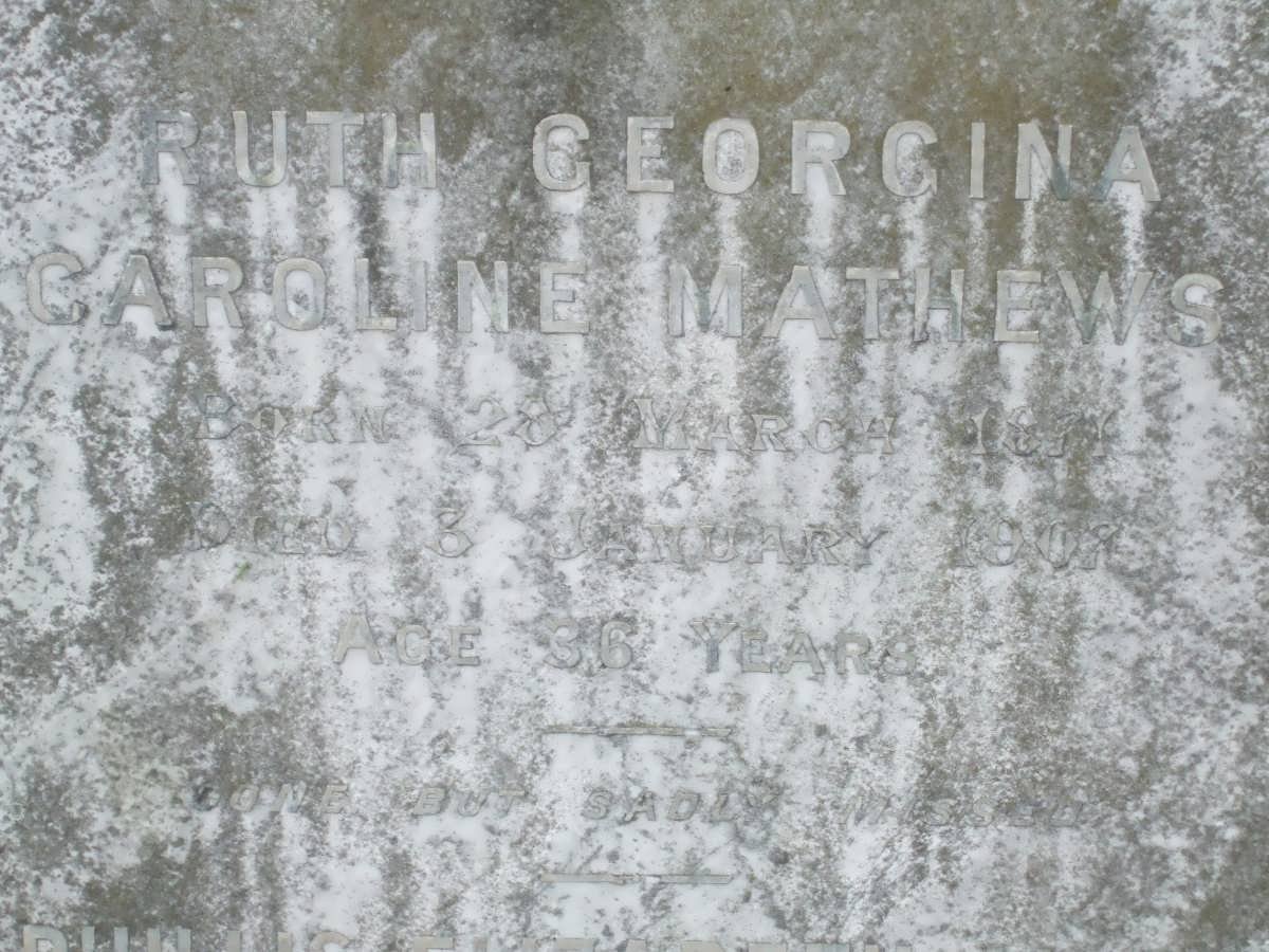 MATHEWS Ruth Georgina Caroline 1871-1907