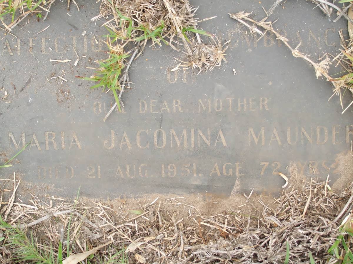 MAUNDER Maria Jacomina -1951