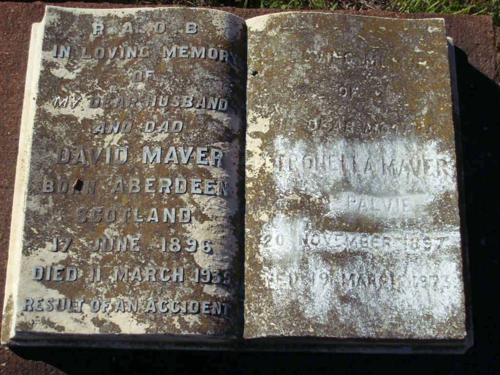 MAVER David 1896-1935 &amp; Petronella PALVIE 1897-1973