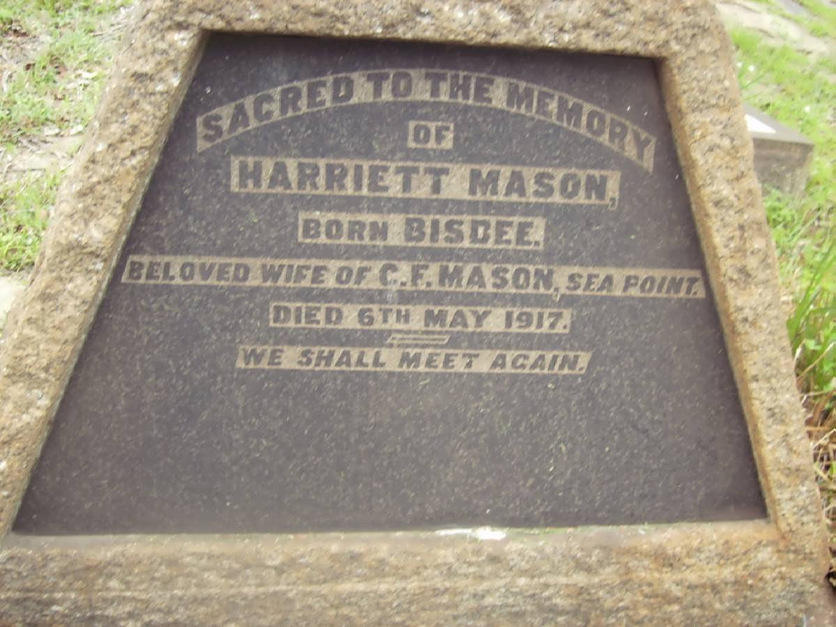 MASON Harriett nee BISDEE -1917