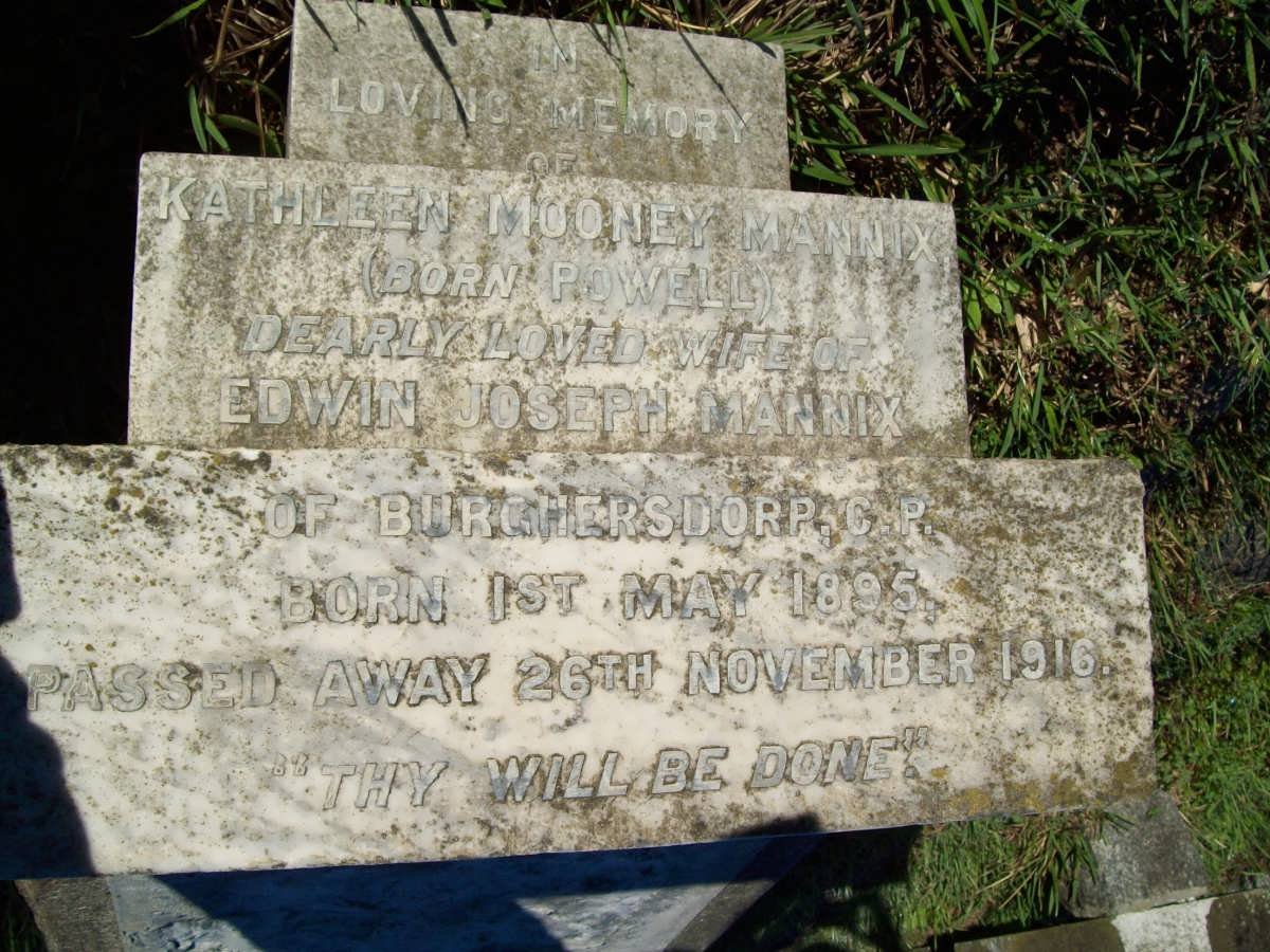 MANNIX Kathleen Mooney nee POWELL 1895-1916