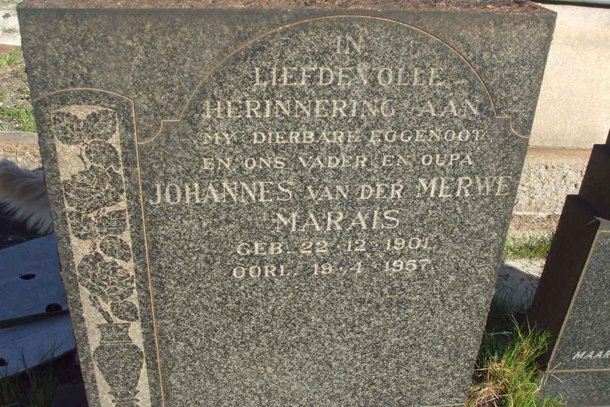 MARAIS Johannes van der Merwe 1901-1957