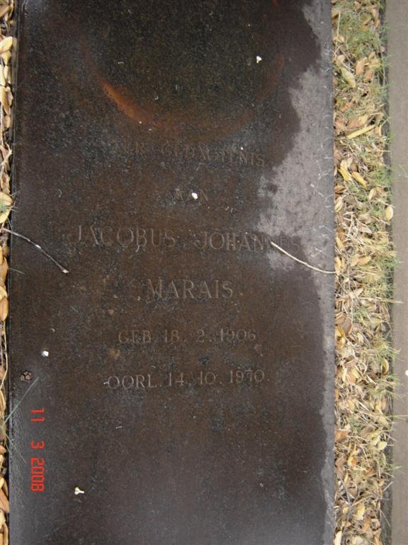 MARAIS Jacobus Johannes 1906-1970