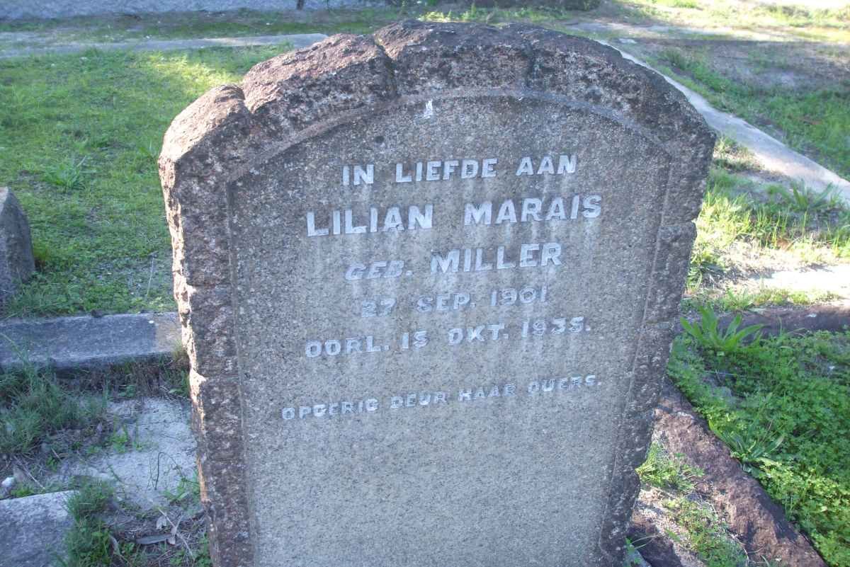 MARAIS Lilian nee MILLER 1901-1935