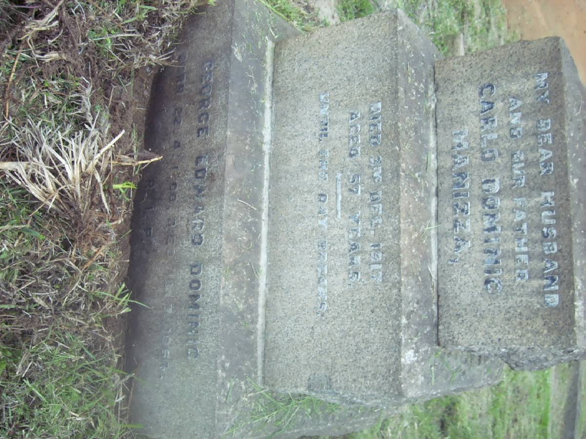 MANIZZA Carlo Dominic -1917 :: MANIZZA George Edward Dominic 1900-1957