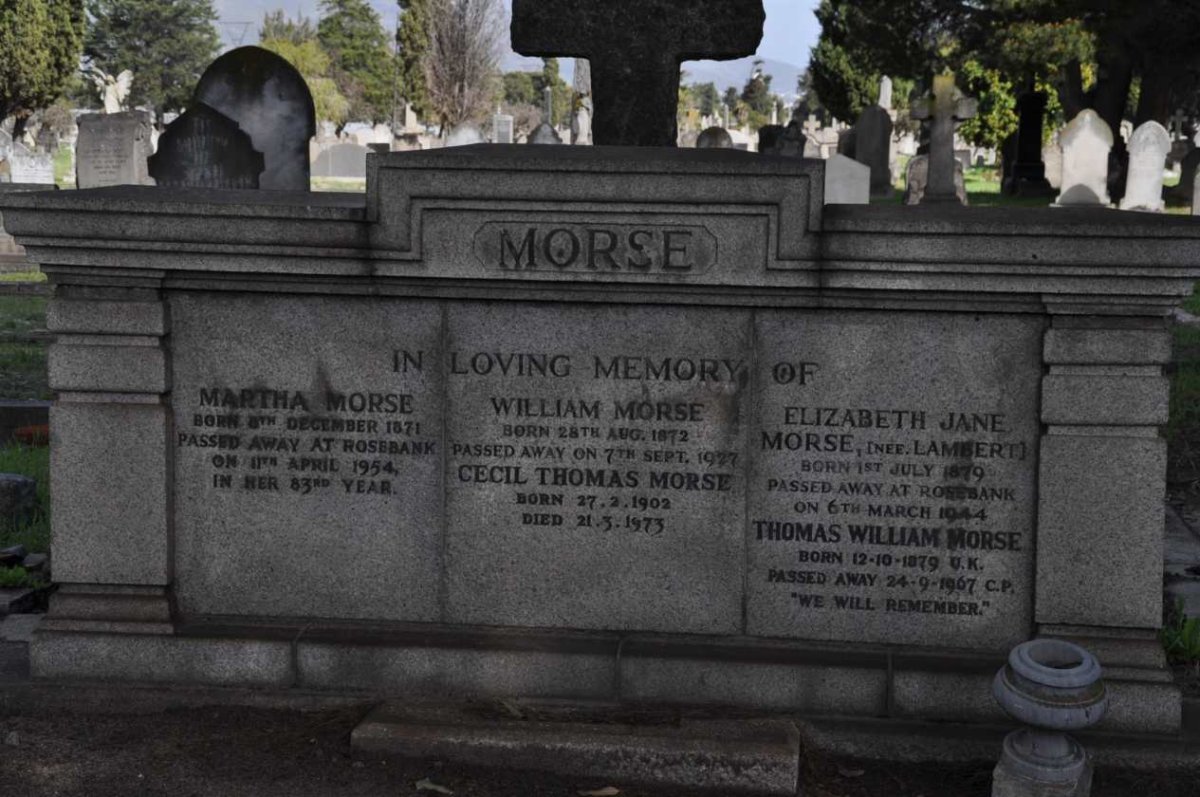MORSE William 1872-1927 &amp; Martha 1871-1954 :: MORSE Cecil Thomas 1902-1973