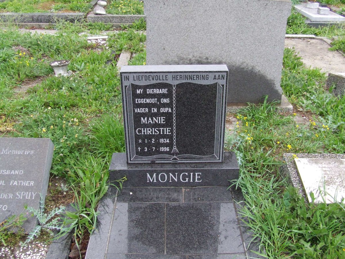 MONGIE Manie Christie 1934-1996