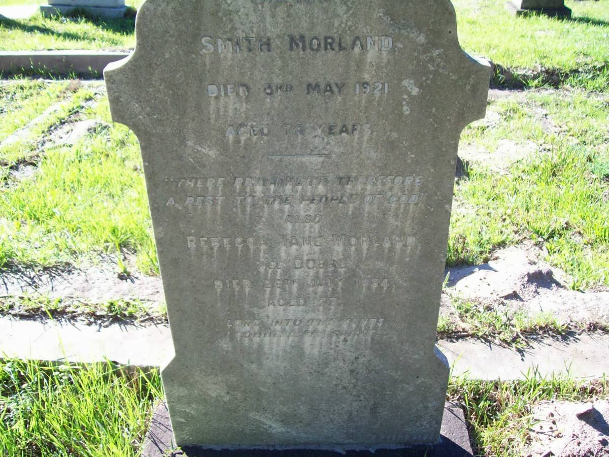 MORLAND Smith -1921 :: MORLAND Rebecca Jane nee DOBLE -1934