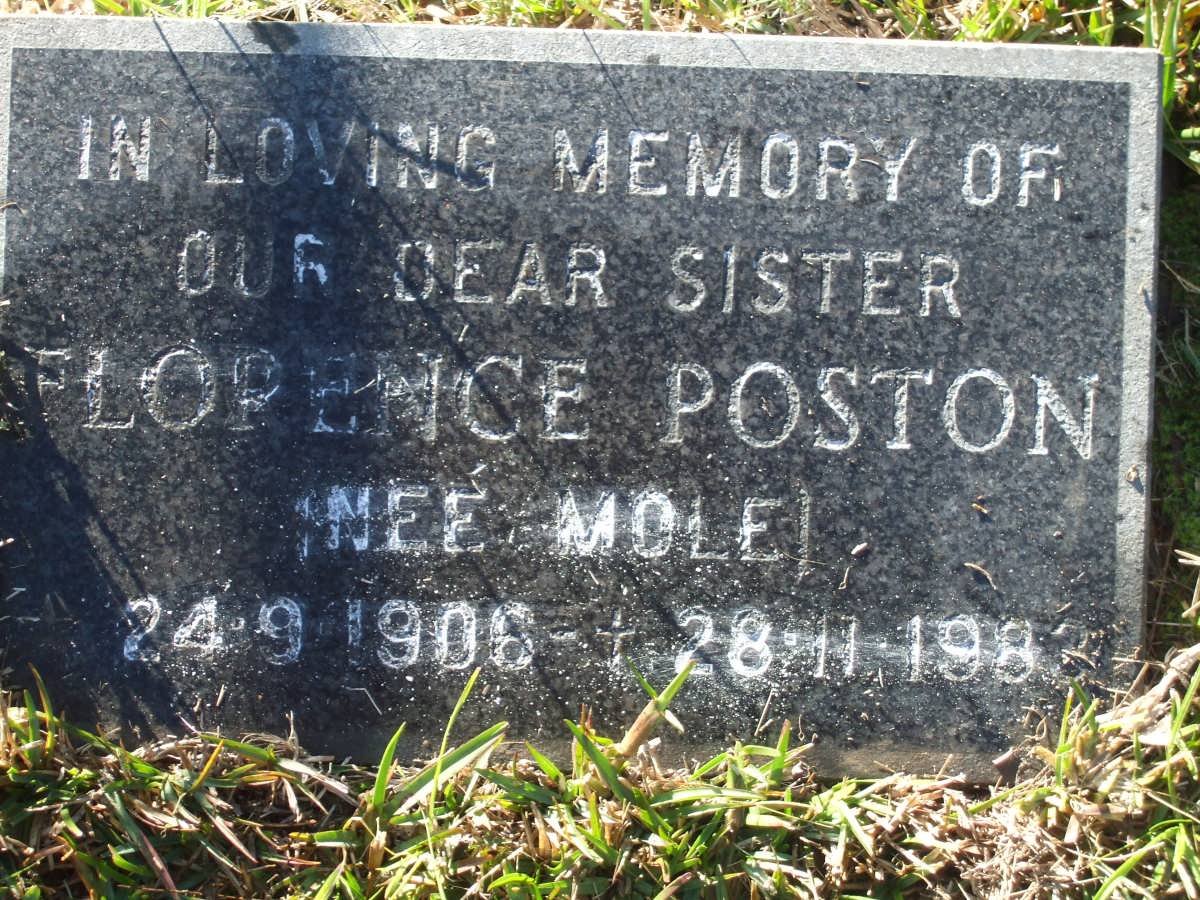 POSTON Florence nee MOLE 1906-1983