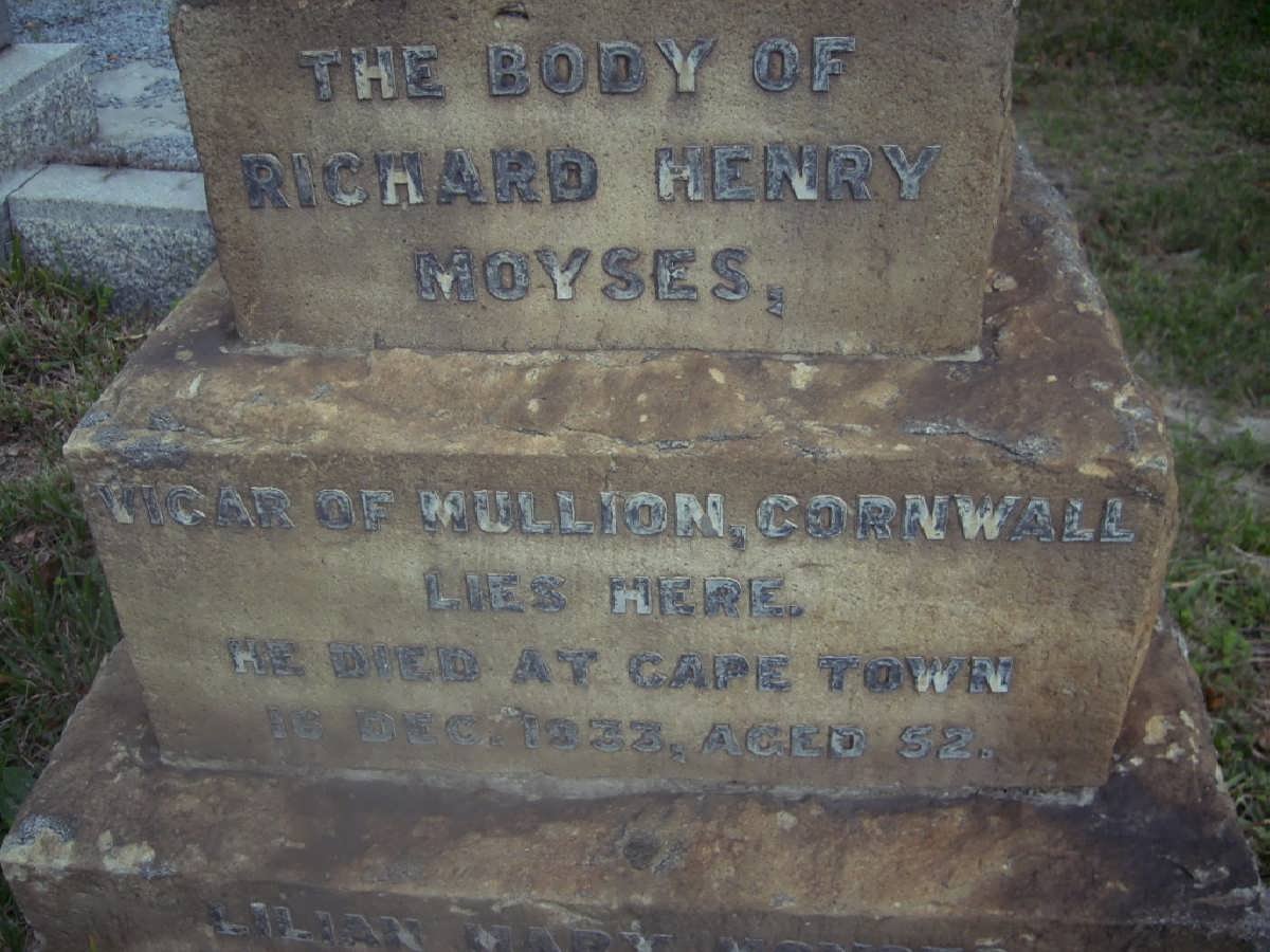 MOYSES Richard Henry -1933