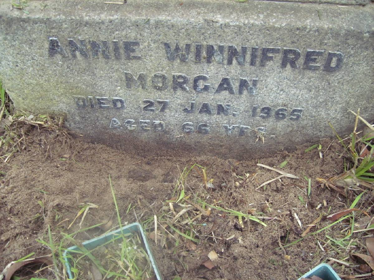 MORGAN Annie Winnifred -1965