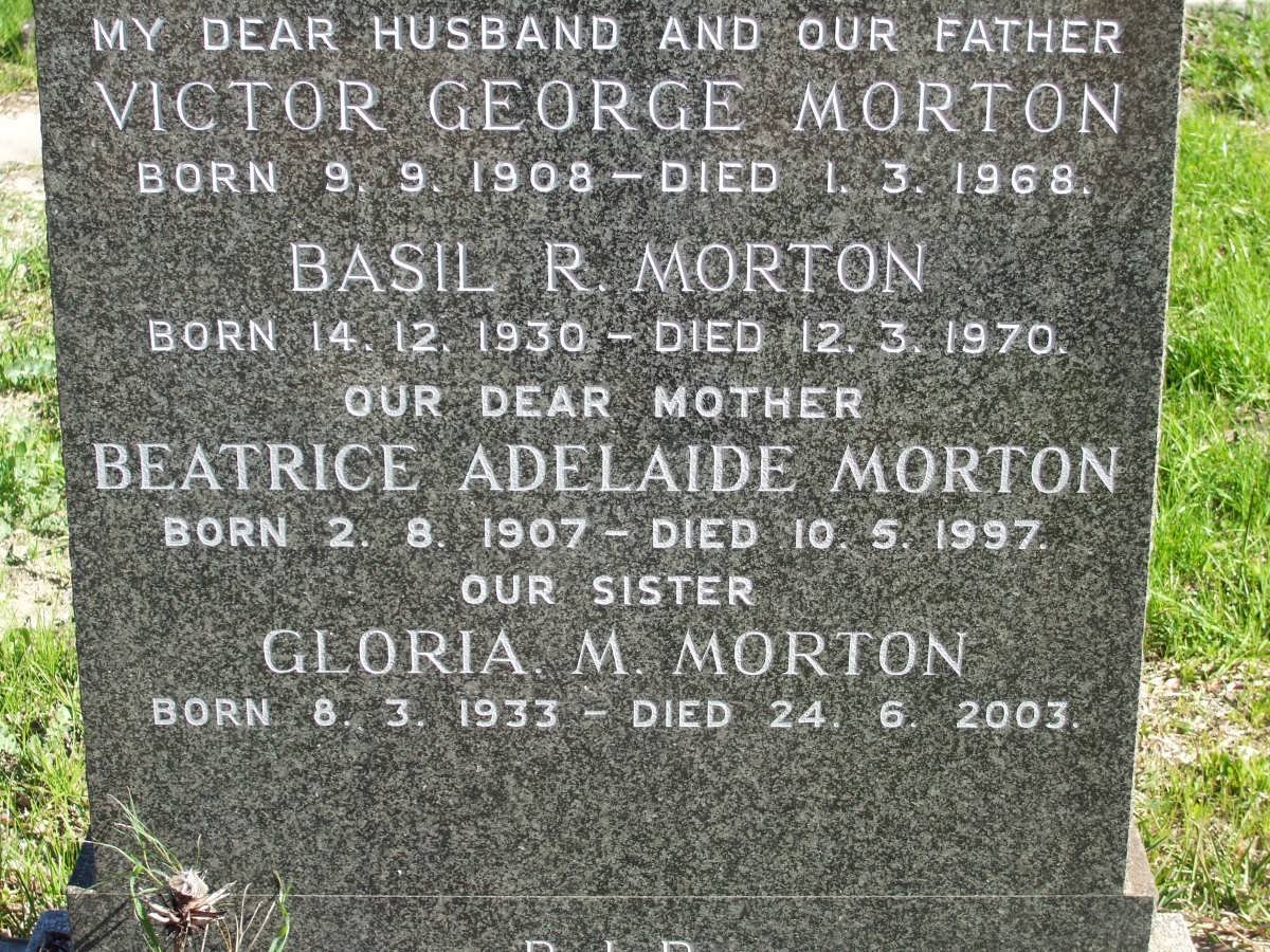 MORTON Victor George 1908-1968 &amp; Beatrice Adelaide 1907-1997