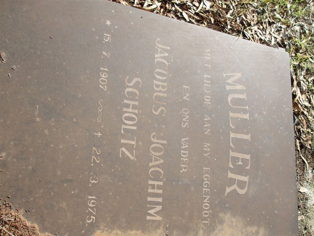 MULLER Jacobus Joachim Scholtz 1907-1975