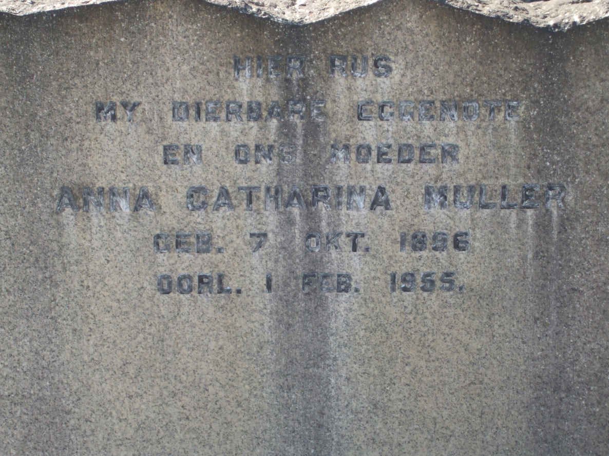 MULLER Anna Catharina 1896-1955