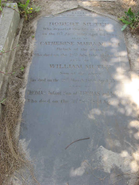 MUTER Robert 1860 &amp; Catherine Maria -1886 :: MUTER William -1866 :: MUTER Thomas -1864