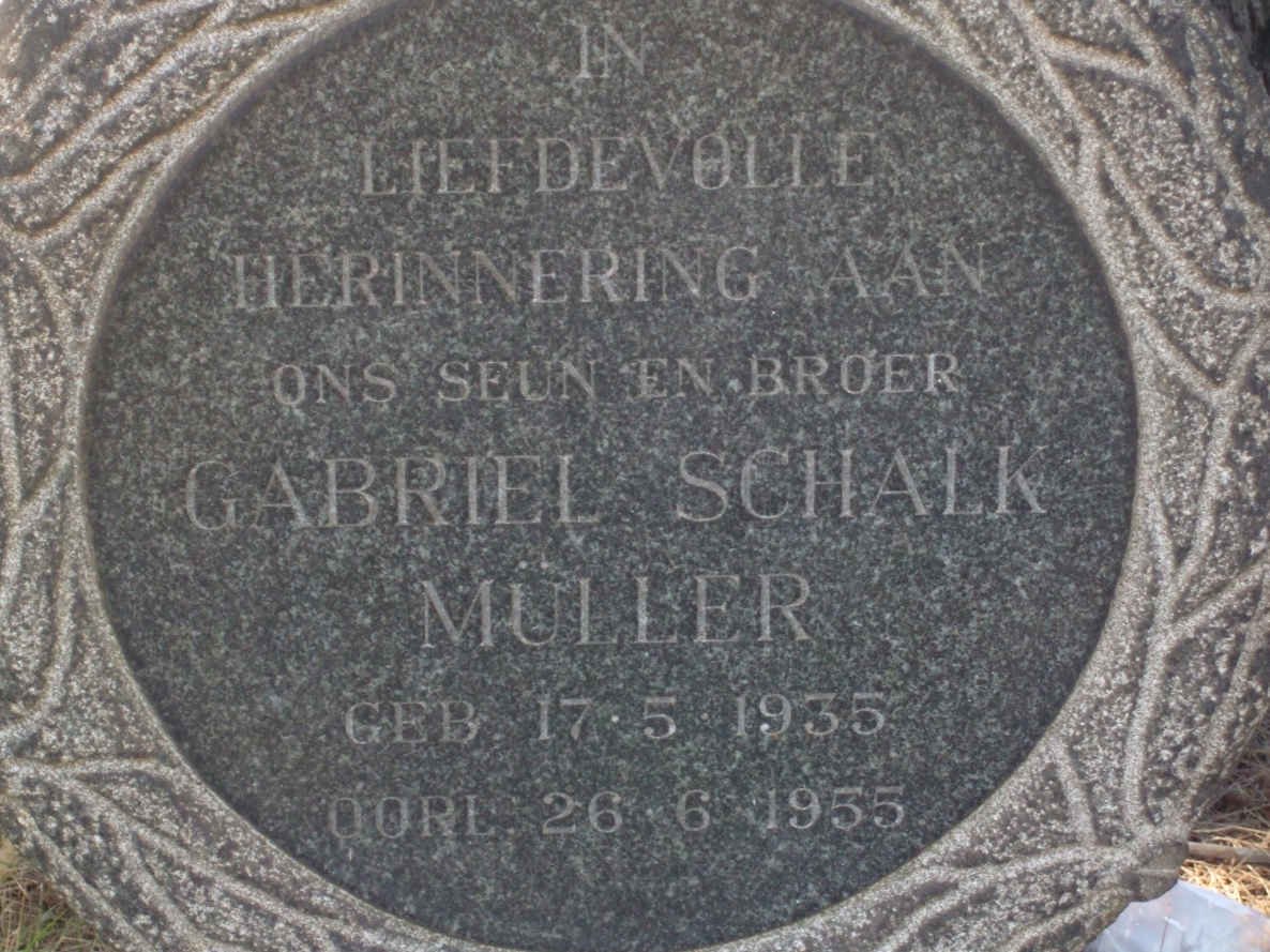 MÜLLER Gabriel Schalk 1935-1955