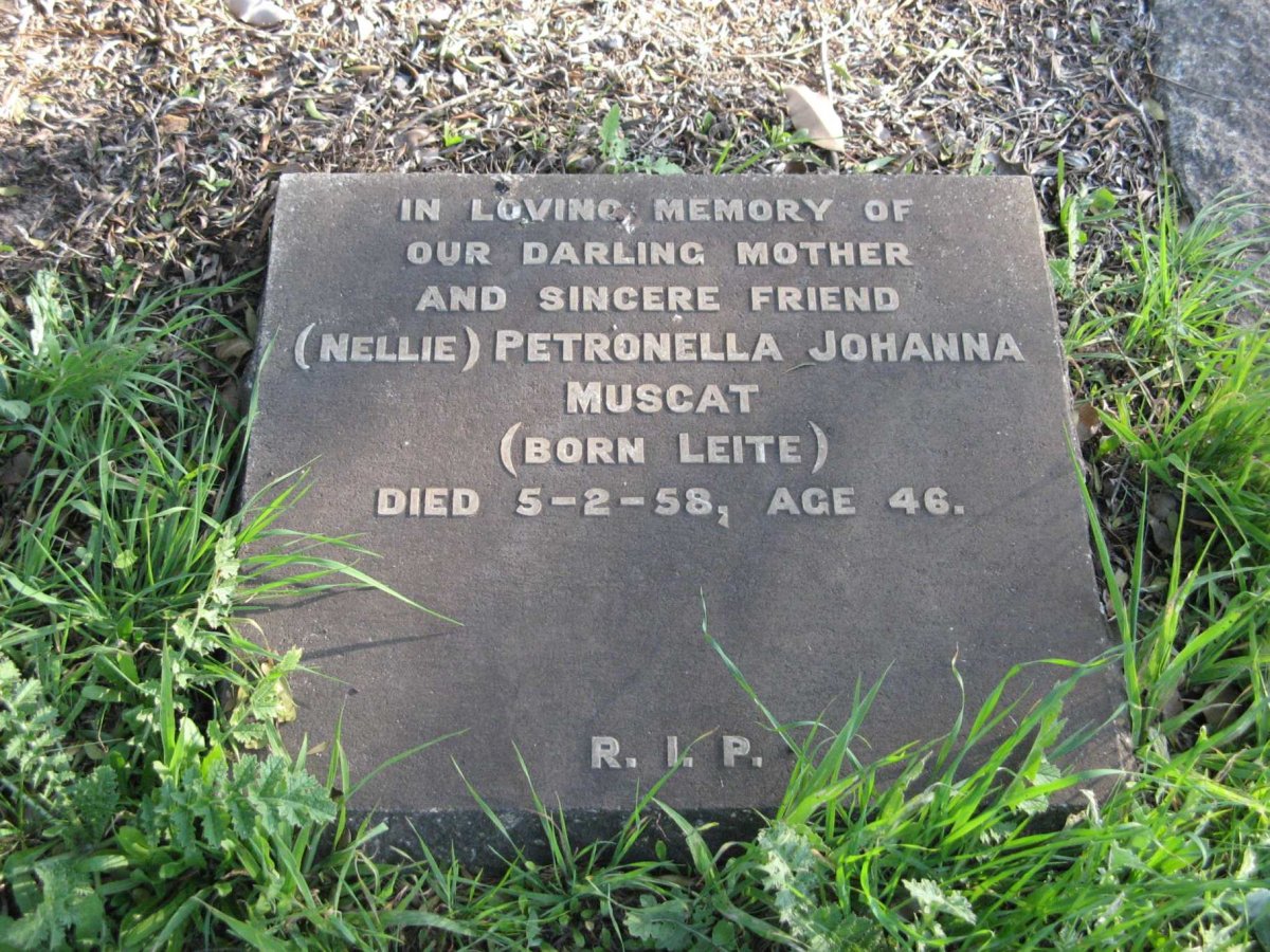 MUSCAT Petronella Johanna nee LEITE -1958