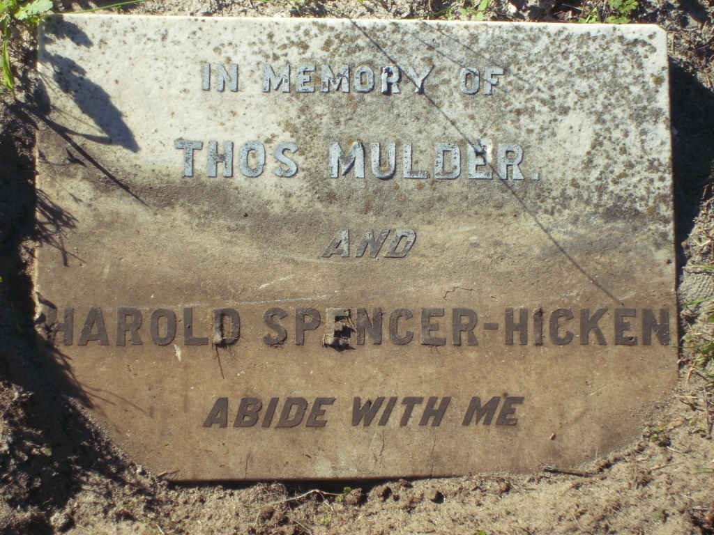 MULDER Thos :: SPENCER-HICKEN Harold