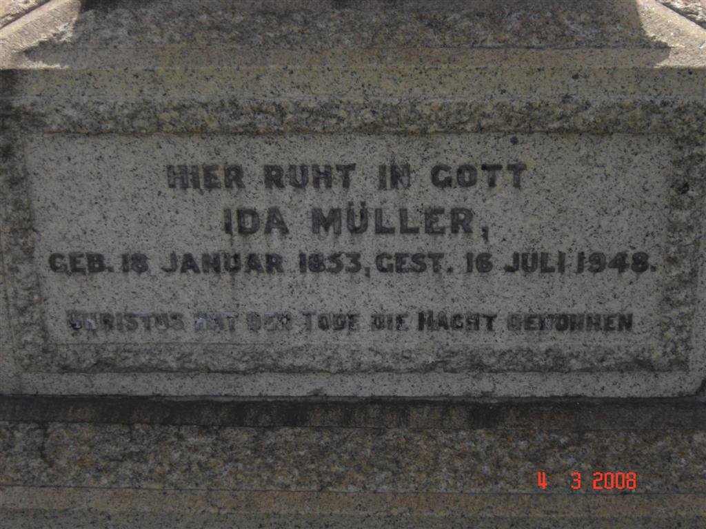 MÜLLER Ida 1953-1948