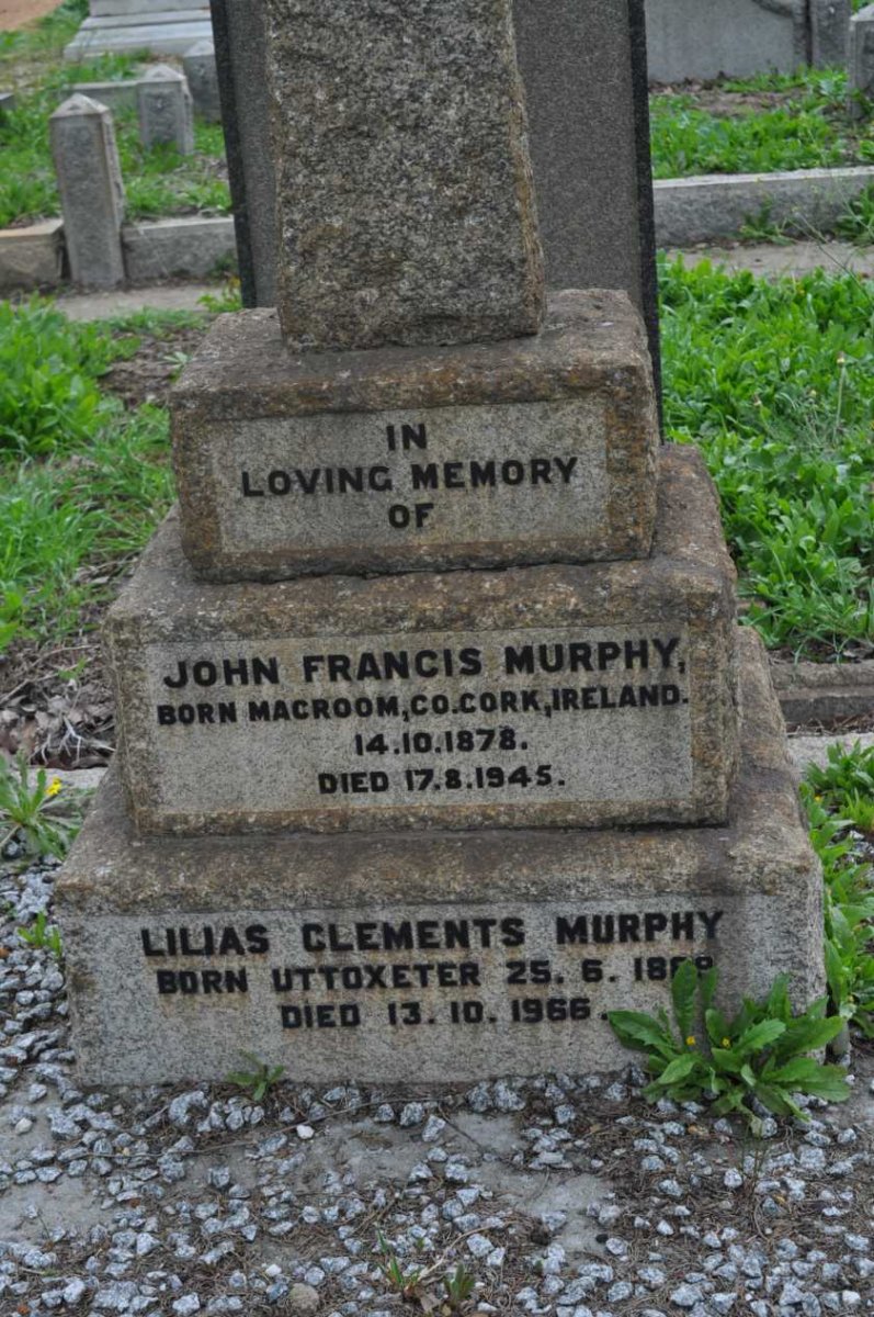 MURPHY John Francis 1878-1945 &amp; Lilias Clements 18??-1965