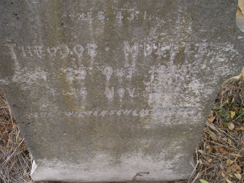 MULLER Theodor 1905-1911
