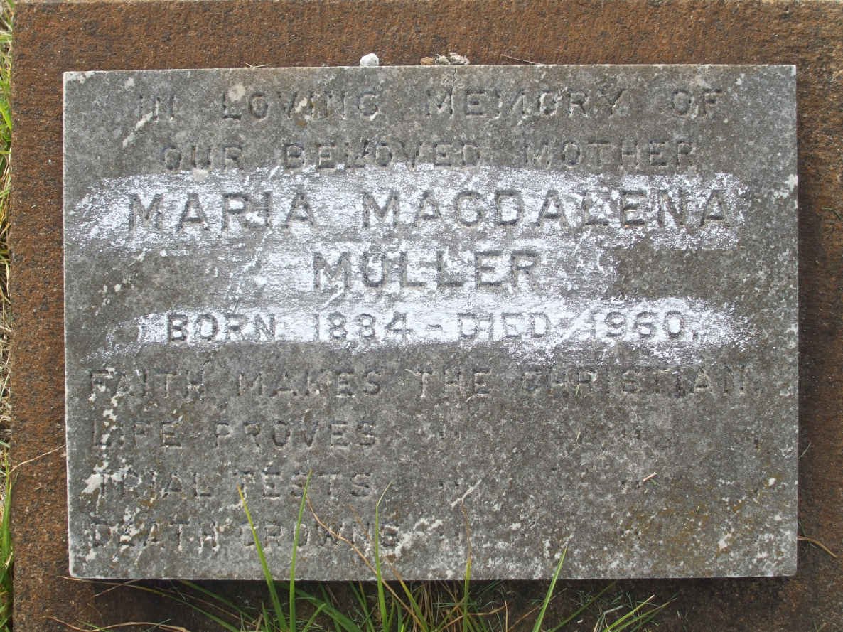 MULLER Maria Magdalena 1884-1960