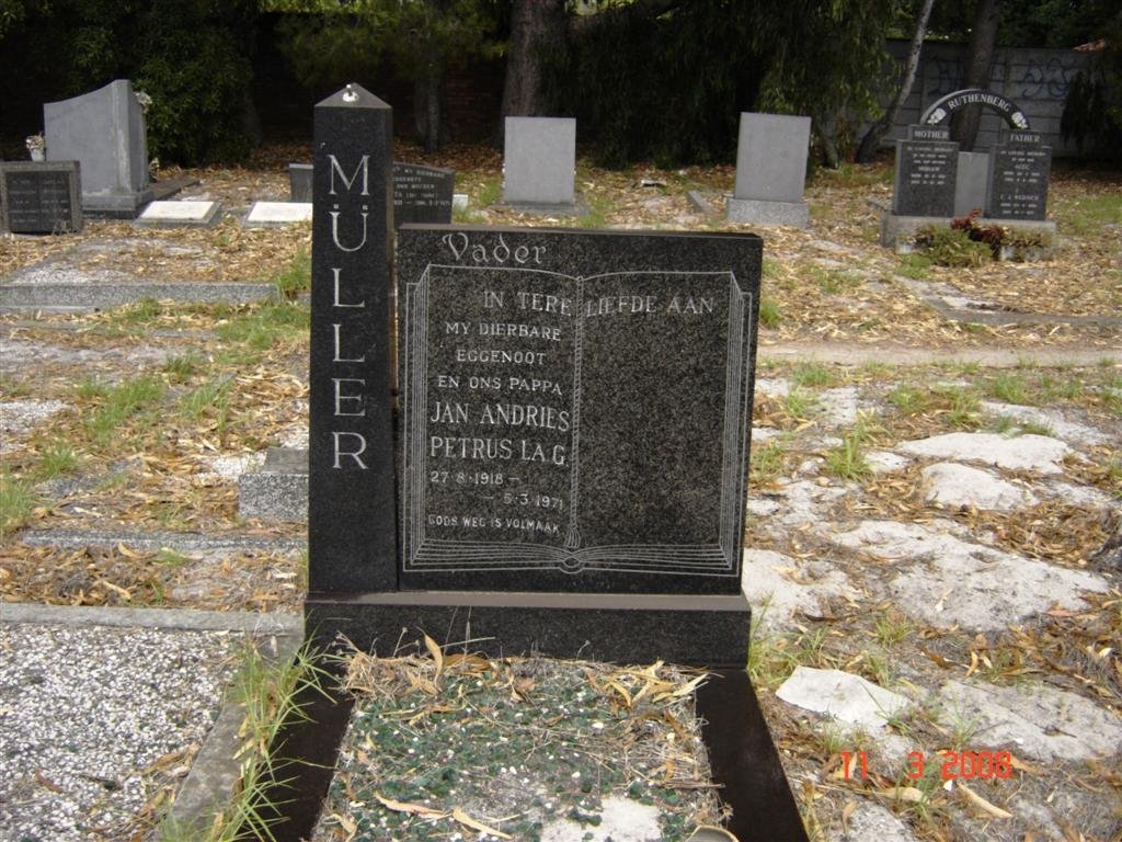 MÜLLER Jan Andries Petrus 1918-1971