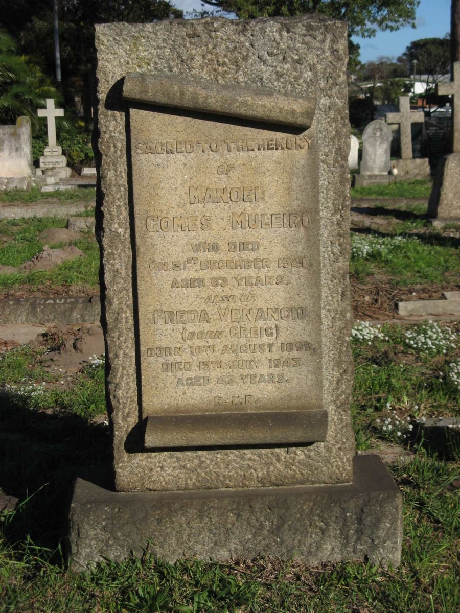 MULEIRO Manoel Gomes -1940 :: VENANCIO Freda nee GREIG 1899-1943