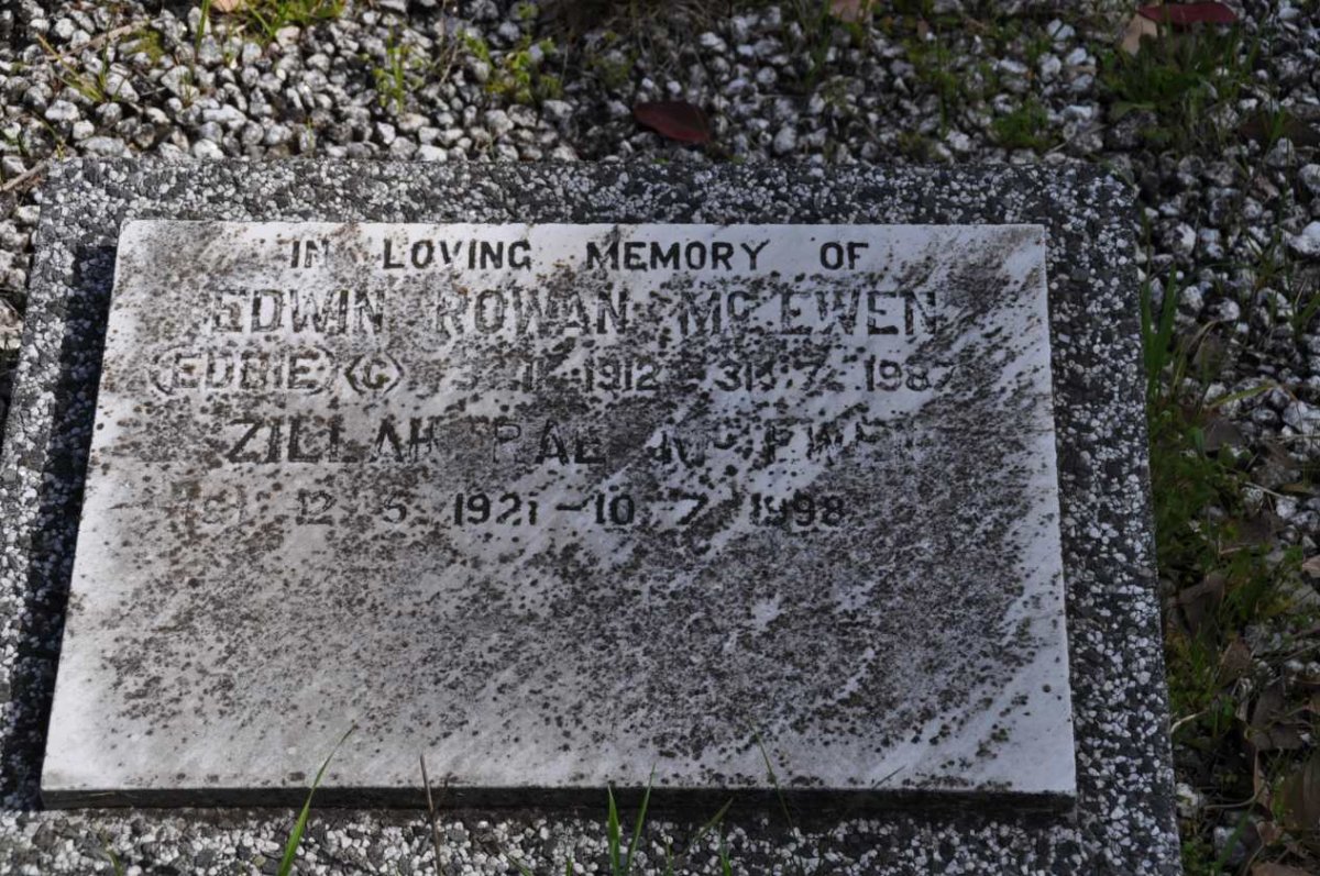 McEWEN Edwin Rowan 1912-1987 &amp; Zillah Rae 1921-1998