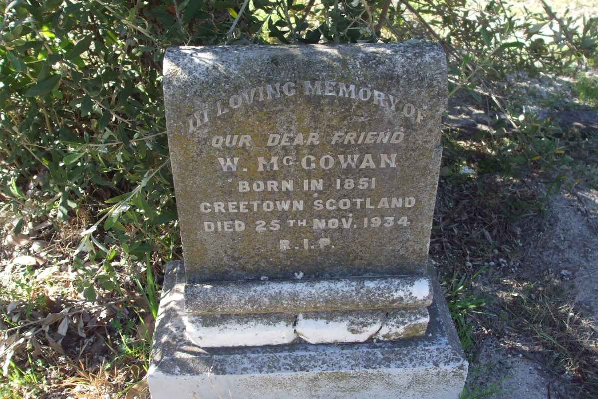 McGOWAN W. 1851-1934