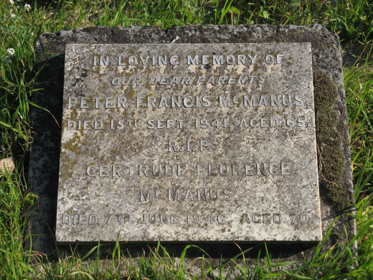 MCMANUS Peter Francis -1941 &amp; Gertrude Florence -1946
