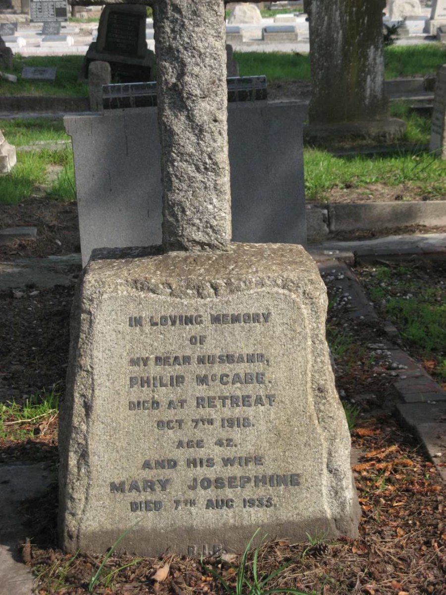 McCABE Philip -1918 &amp; Mary Josephine -1935