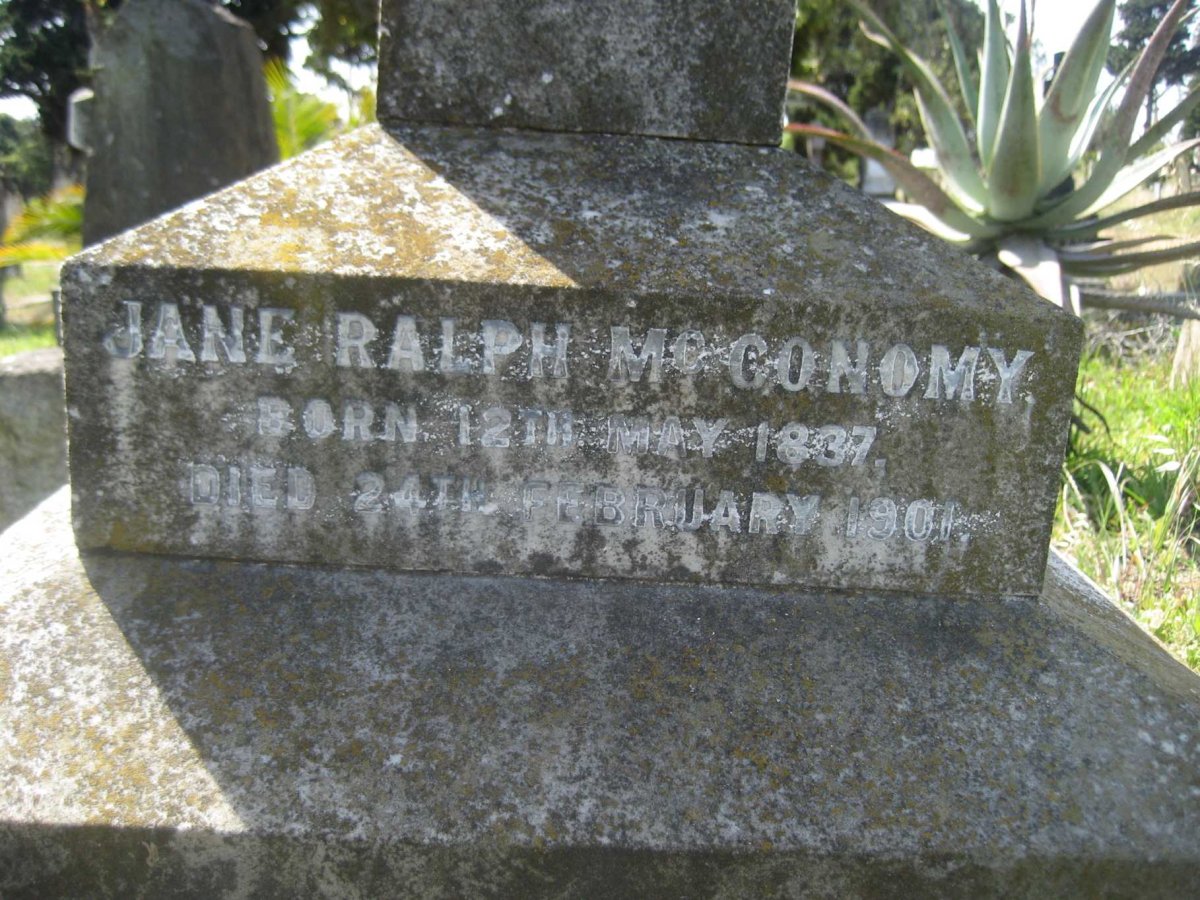 McCONOMY Jane Ralph 1837-1901