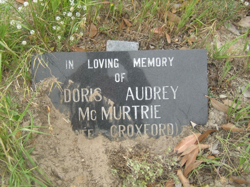 MCMURTRIE Doris Audrey nee CROXFORD