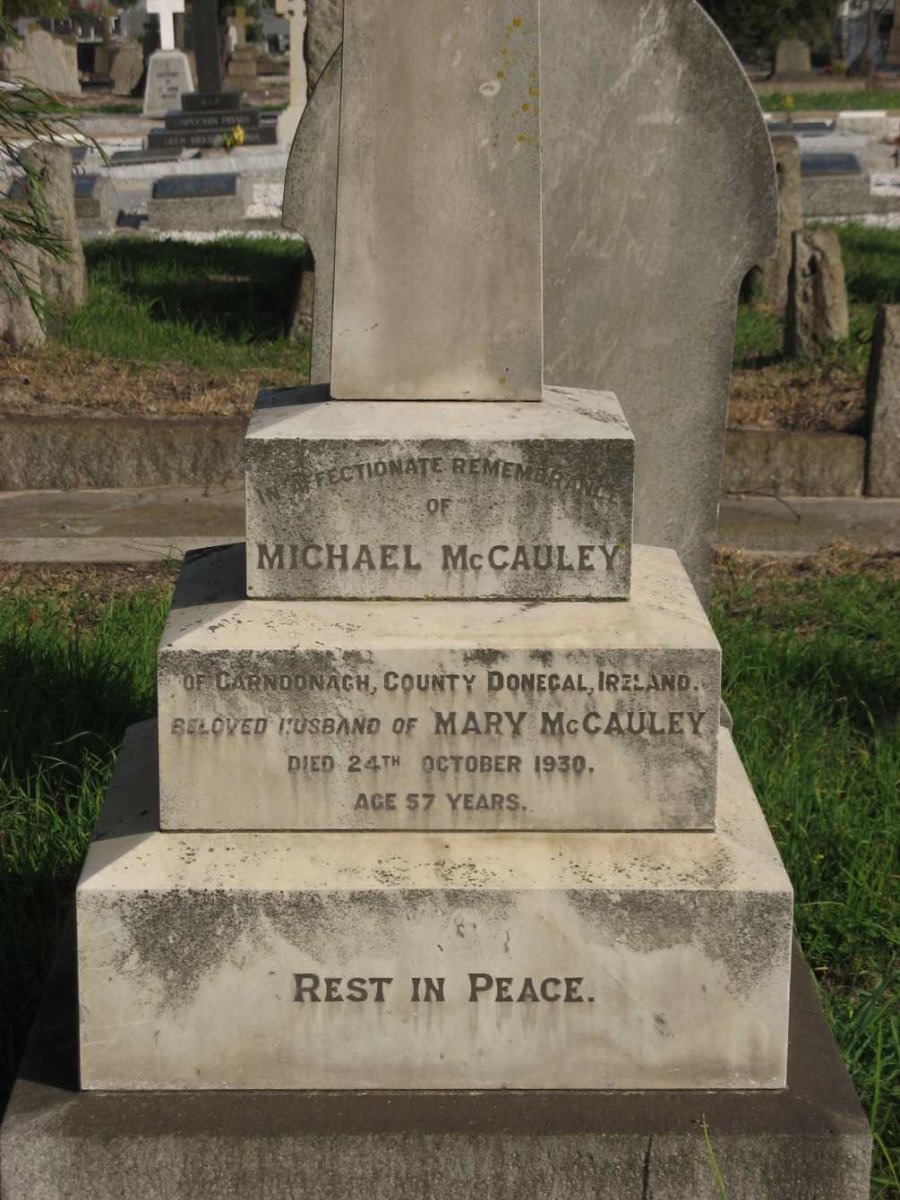McCAULEY Michael -1930