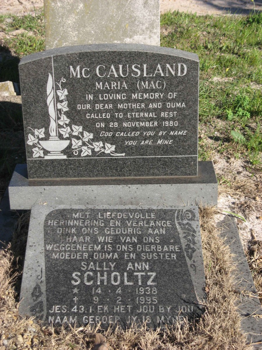MCCAUSLAND Maria -1980 :: SCHOLTZ Sally Ann 1938-1995