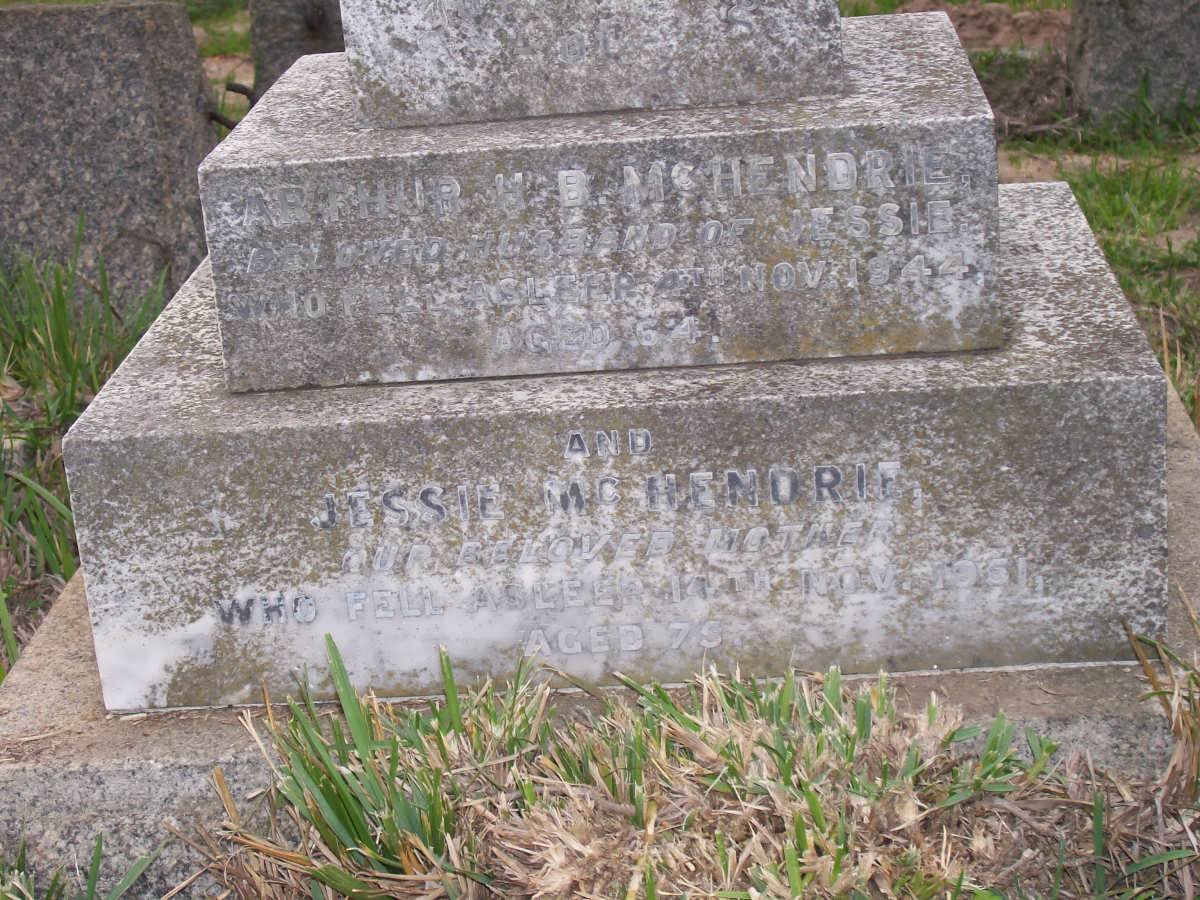 McHENDRIE Arthur H.B. -1944 &amp; Jessie -1951