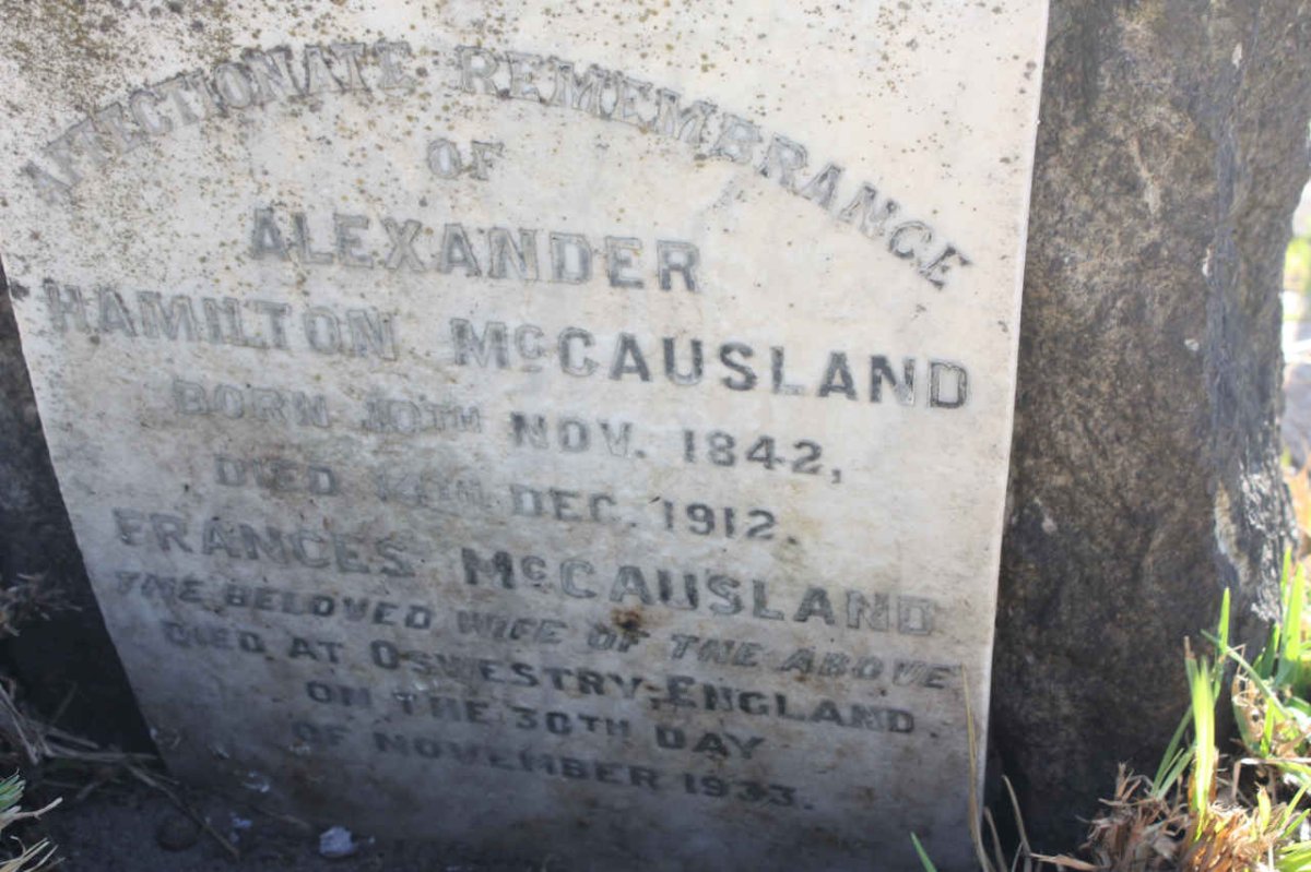 McCAUSLAND Alexander Hamilton 1842-1912 &amp; Frances -1933