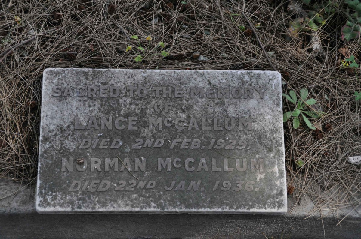 McCALLUM Lance -1929 :: McCALLUM Norman -1936