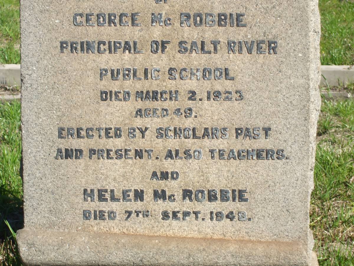 McROBBIE George -1923 &amp; Helen -1948