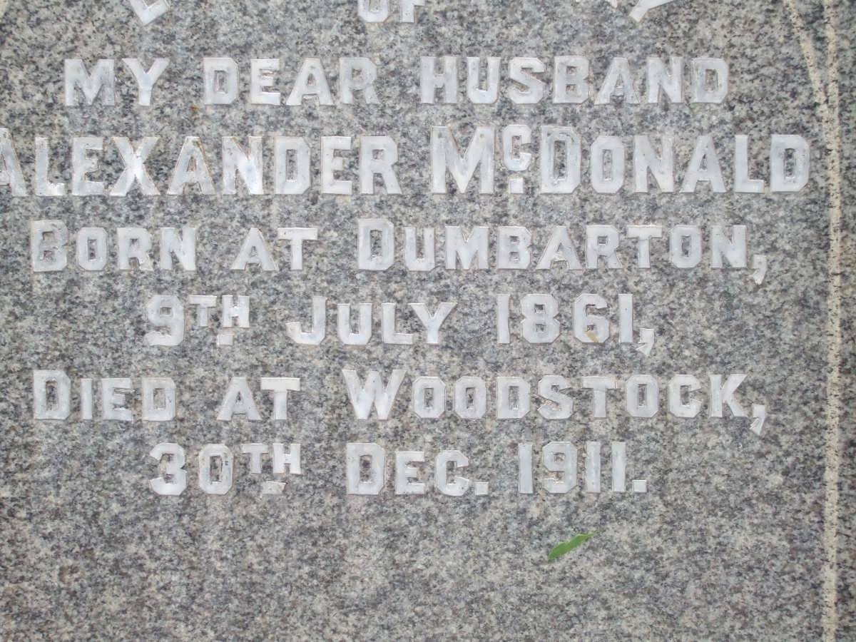 McDONALD Alexander 1861-1911