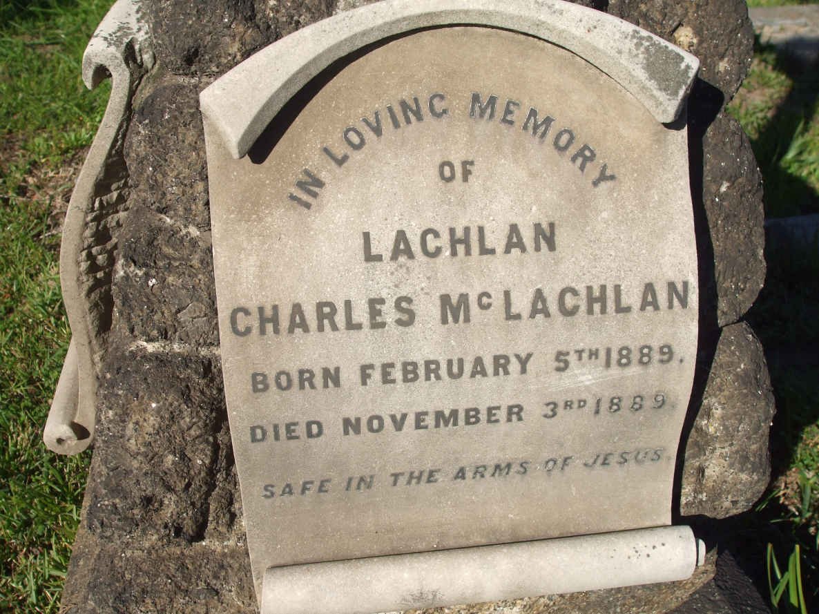 Mc LACHLAN Lachlan Charles 1889-1889