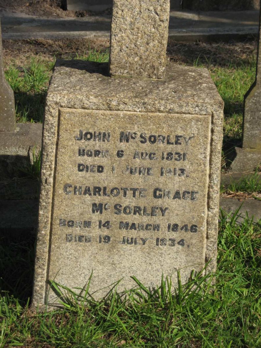 McSORLEY John 1831-1913 &amp; Charlotte Grace 1846-1934